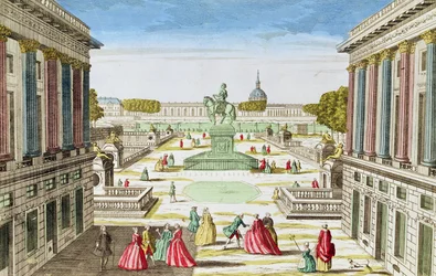 Perspektivische Ansicht des Place Louis XV vom Porte Saint-Honoré